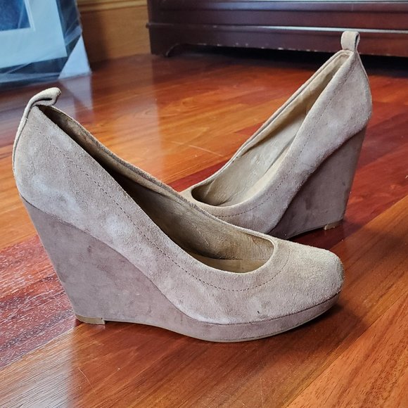 Aldo Shoes - Aldo Tan Suede Wedges Size 7